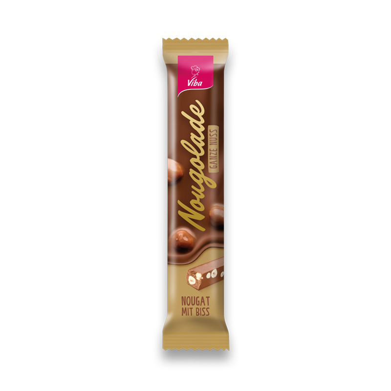 Viba Nougolade Nougat-Riegel mit Ganzen Nüssen