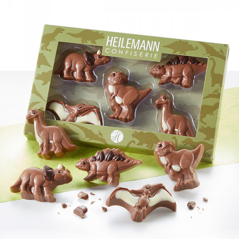 Dinosaurier aus Schokolade Geschenkpackung