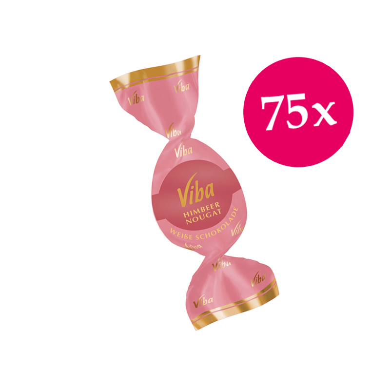 Viba Himbeer-Nougat-Ei im Vorratspack, 75 x 19 g
