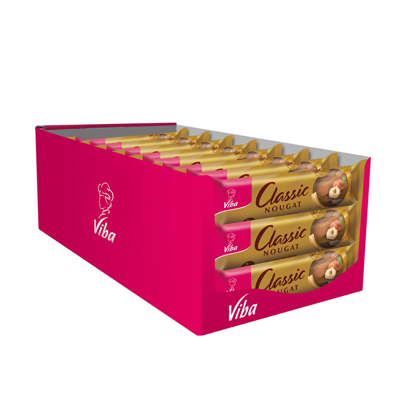 Viba Classic Nougat Jumbo 3er Pack Vorratskarton, 24 x 150 g