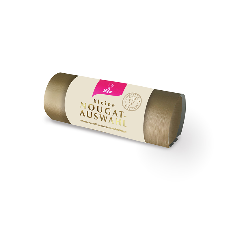 Viba Geschenkpackung Rollenpräsent Kleine Nougat-Auswahl mit verschiedenen Nougat Minis