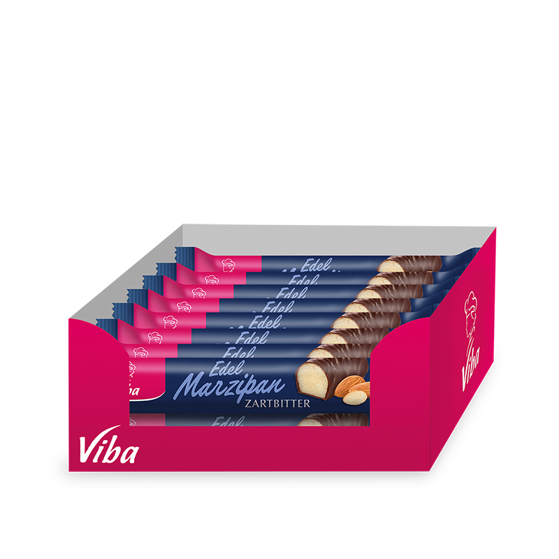 Viba Edel-Marzipan Stangen Zartbitter, (90/10er Qualität) umhüllt von Zartbitter-Schokolade, 16 x 37,5 g