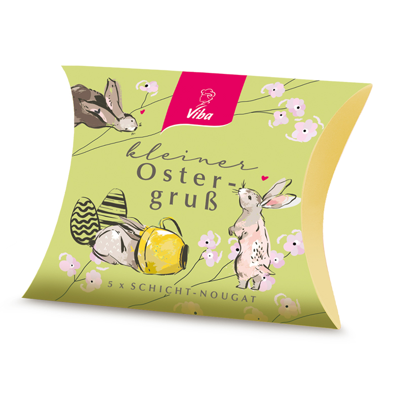 Viba Kleiner Ostergruß gefüllt mit Schicht Nougat Minis, 50 g