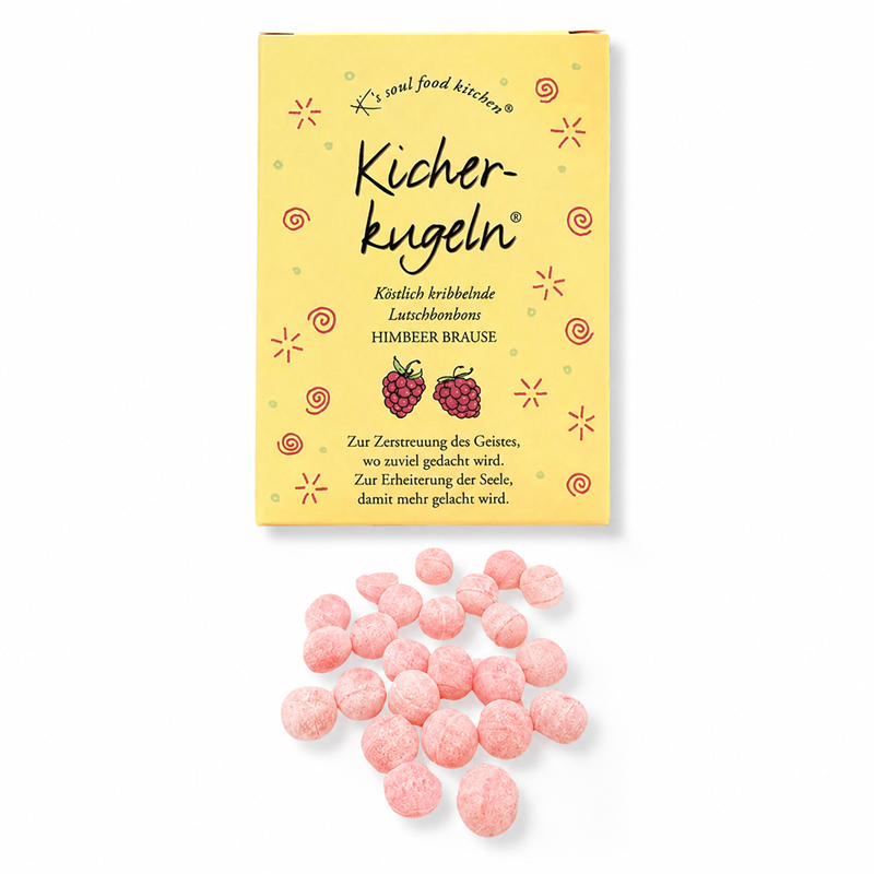 „Kicherkugeln“ Himbeer-Brause-Bonbons, 75 g