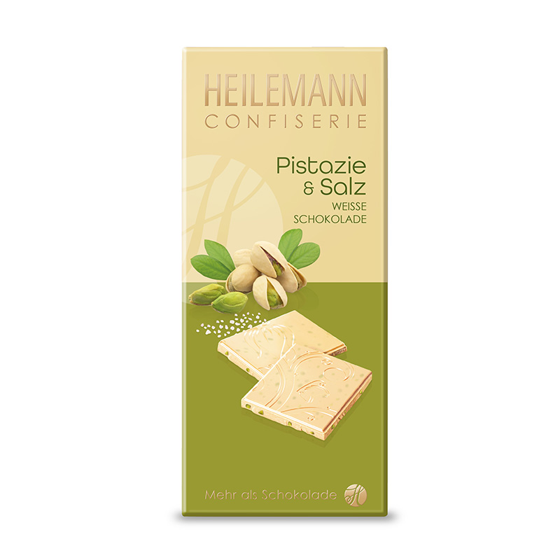 Heilemann Pistazie & Salz weiße Schokolade, 80g
