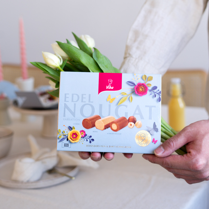 Viba Ostervariation mit Nougat-Minis - Frühlingsgeschenk