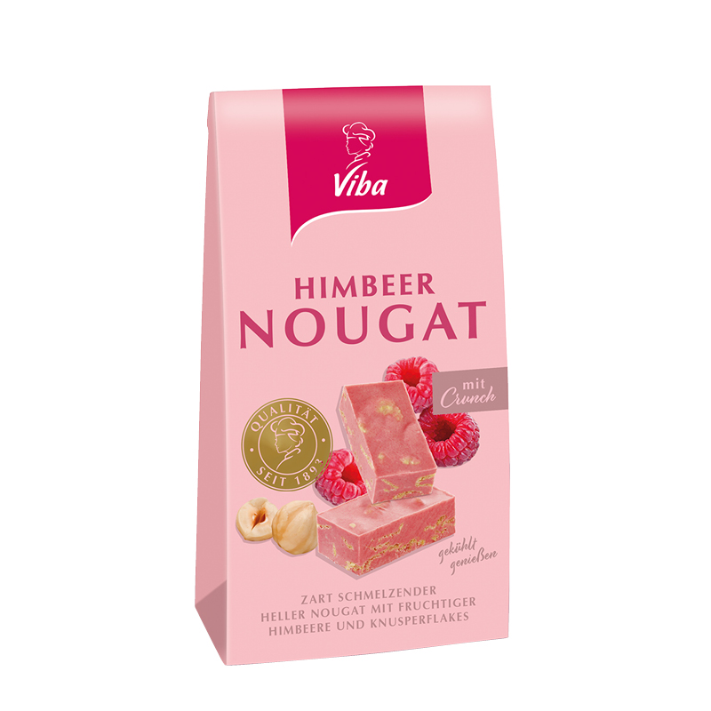 Viba Himbeer-Nougat Minis mit Crunch im Beutel, 100 g