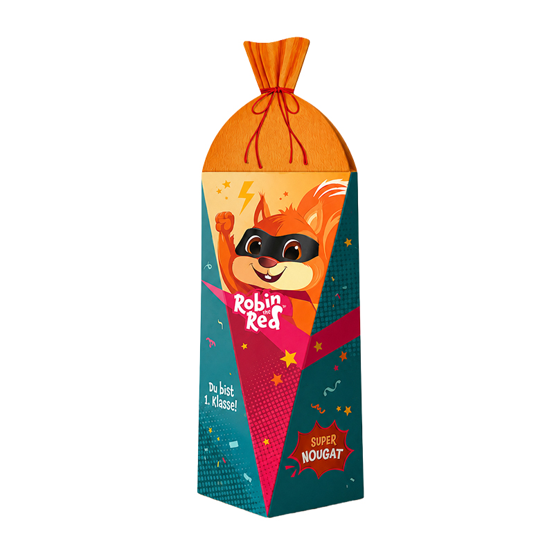 Viba Robin Red Superhelden-Nougat Schultüte zur Einschulung, 100 g