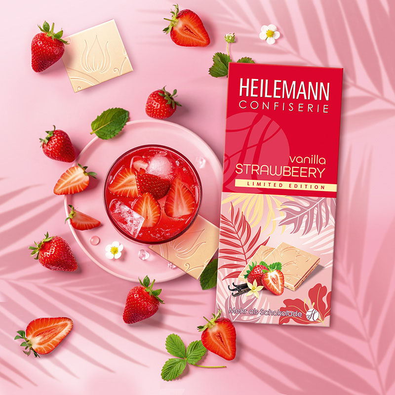Heilemann Sommer-Schokolade vanilla STRAWBERRY erfrischend lecker