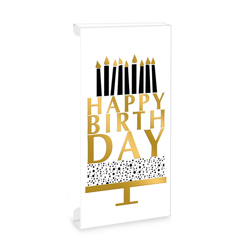 Tafelschokoladen-Aufleger "Happy Birthday"