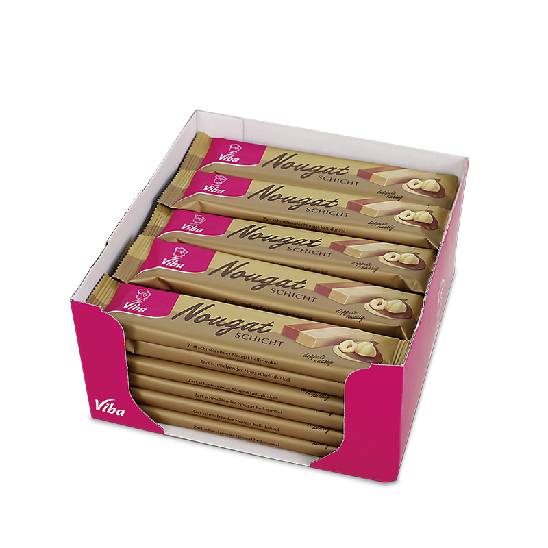 Viba Schicht Nougat Riegel 35 x 75 g im Karton