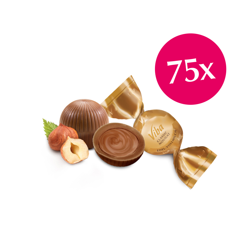 Viba Classic-Nougat-Kugeln im Vorratspack 75 x 15 g
