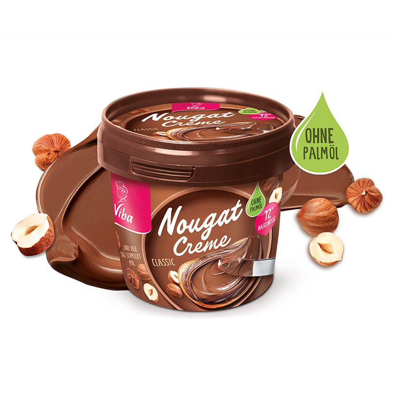 Nougat Creme Classic ohne Palmöl mit Haselnüssen