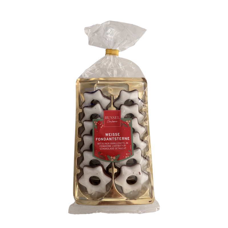 HUSSEL Weiße Fondantsterne, 150 g