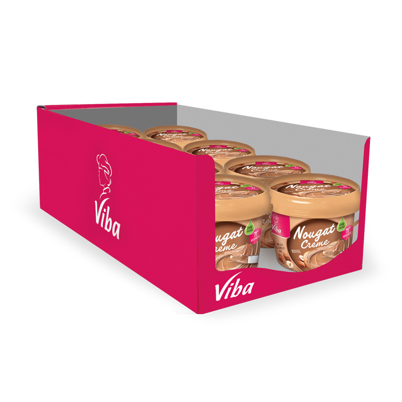 Viba Nougat Creme Royal Palmölfrei im Vorratspack, 8 x 375 g