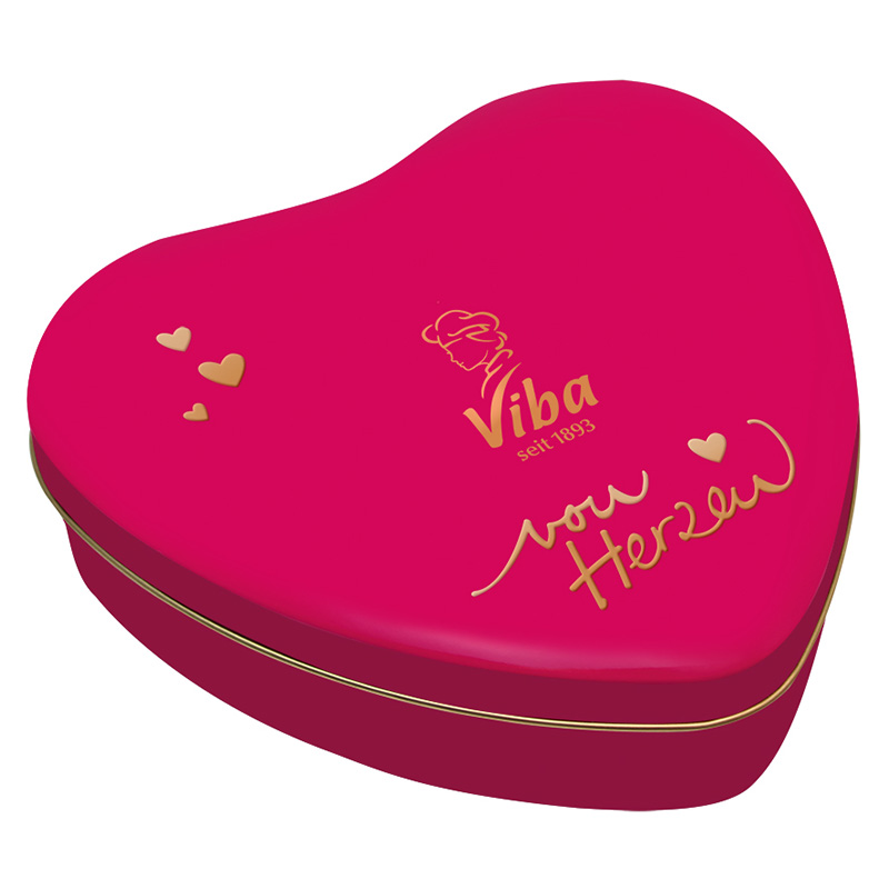 Viba Geschenkpackung Geschenkdose Herz Von Herzen gefüllt mit Nougat Minis