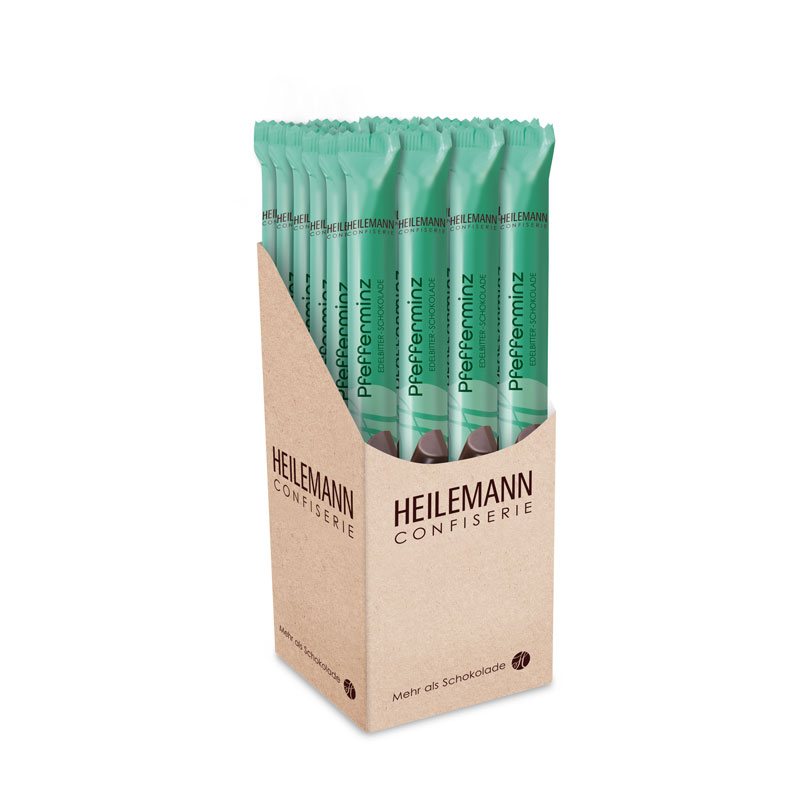 Heilemann Stick Pfefferminz Zartbitter-Schokolade, 24 x 40 g
