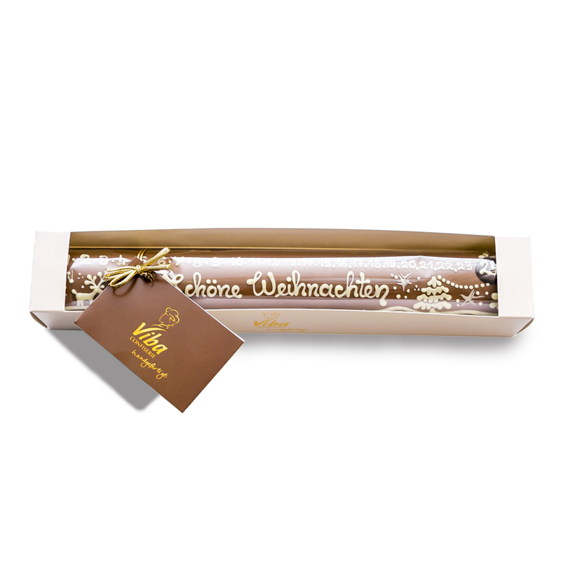 Viba Adventskalender XXL Nougatstange handgefertigt von einer Confiserie Dame, 500 g