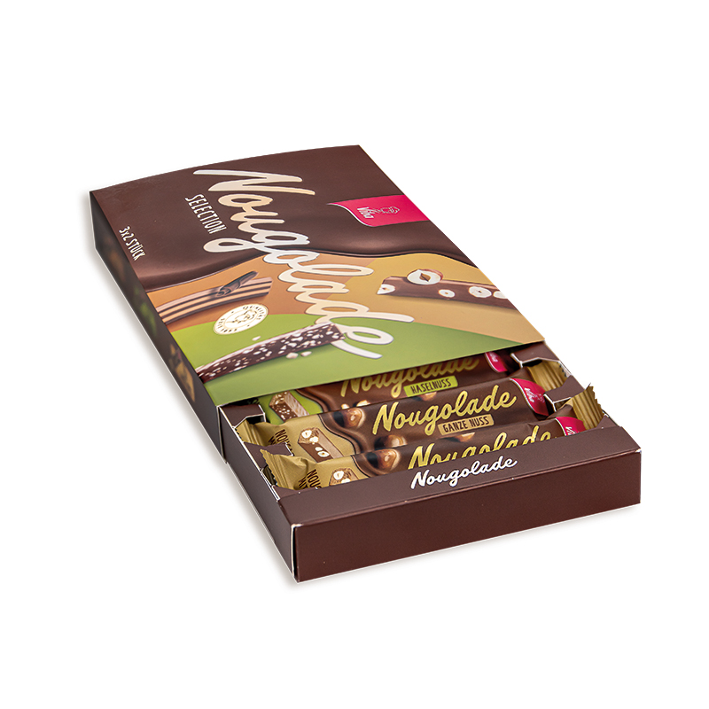 Viba Nougolade Selection mit Nougat-Riegeln geöffnet