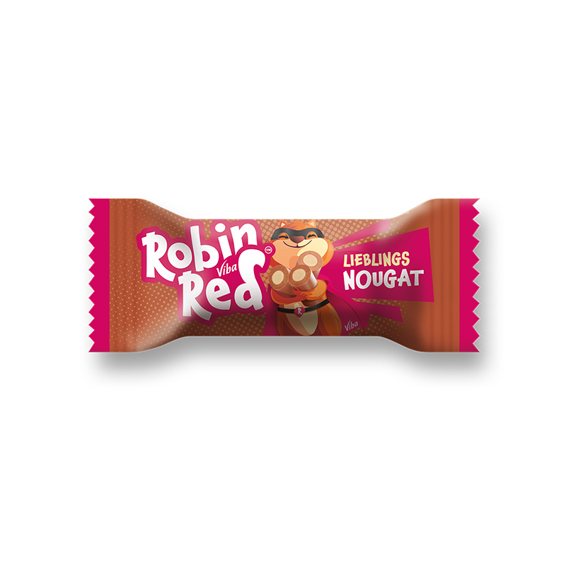 Viba Robin Red Schicht-Nougat Mini mit Aufschrift "Lieblingsnougat"