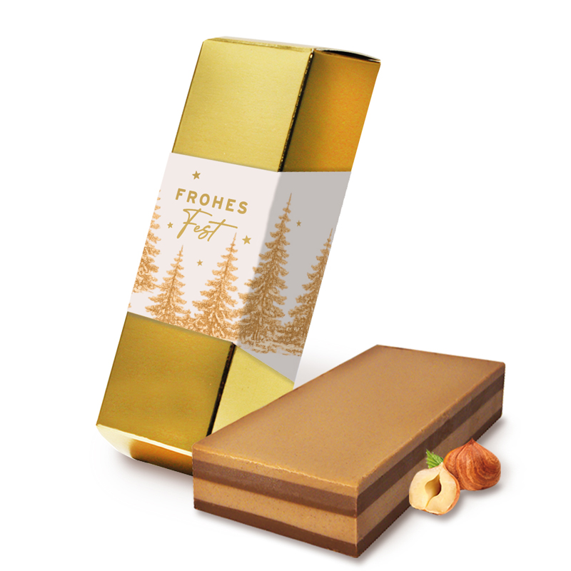 Viba Goldbarren mit Weihnachtsbanderole, 180 g