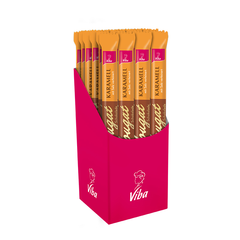 Viba Karamell Nougat Schokoladen Stick 24 x 40 g Vorratspack