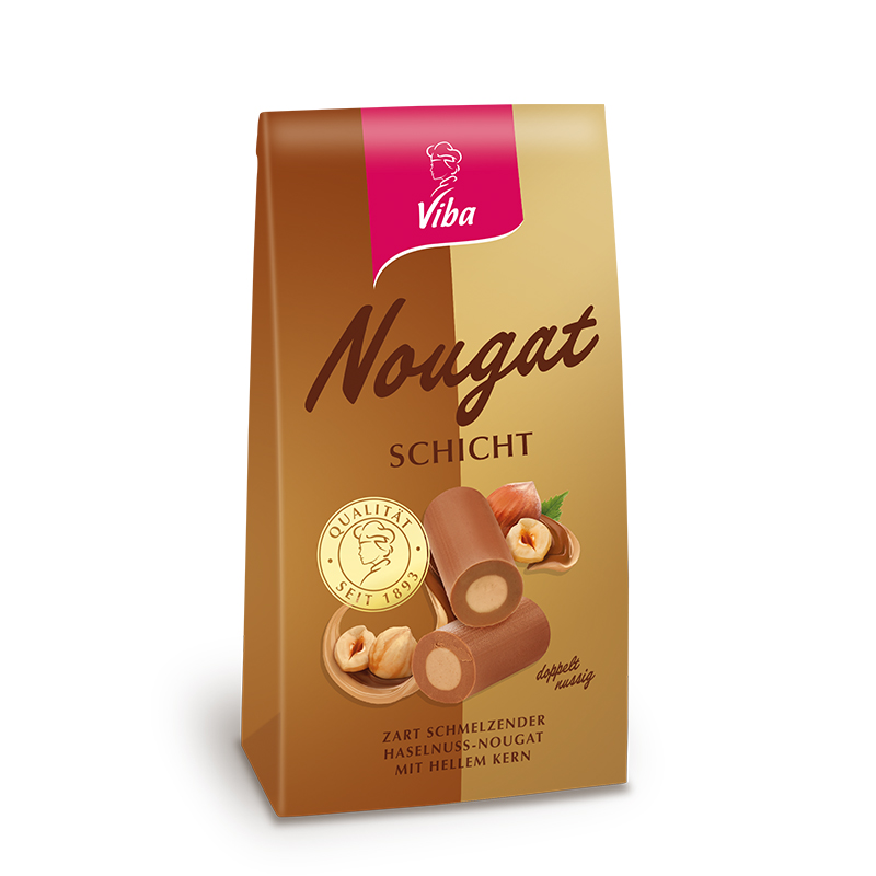 Viba Schicht-Nougat Minis im Beutel, 100 g