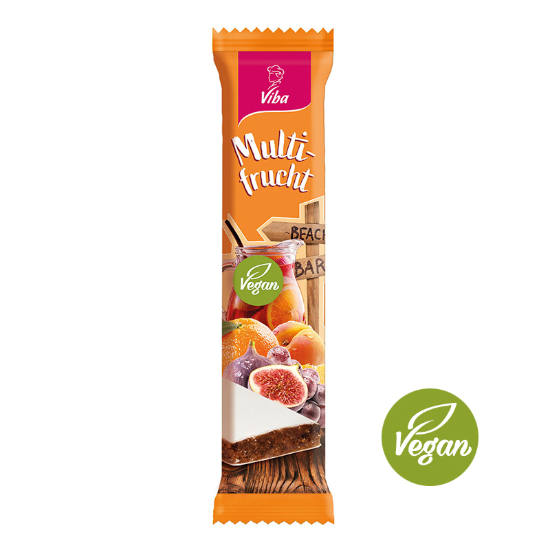 Viba Genussriegel Multifrucht vegan, 35 g