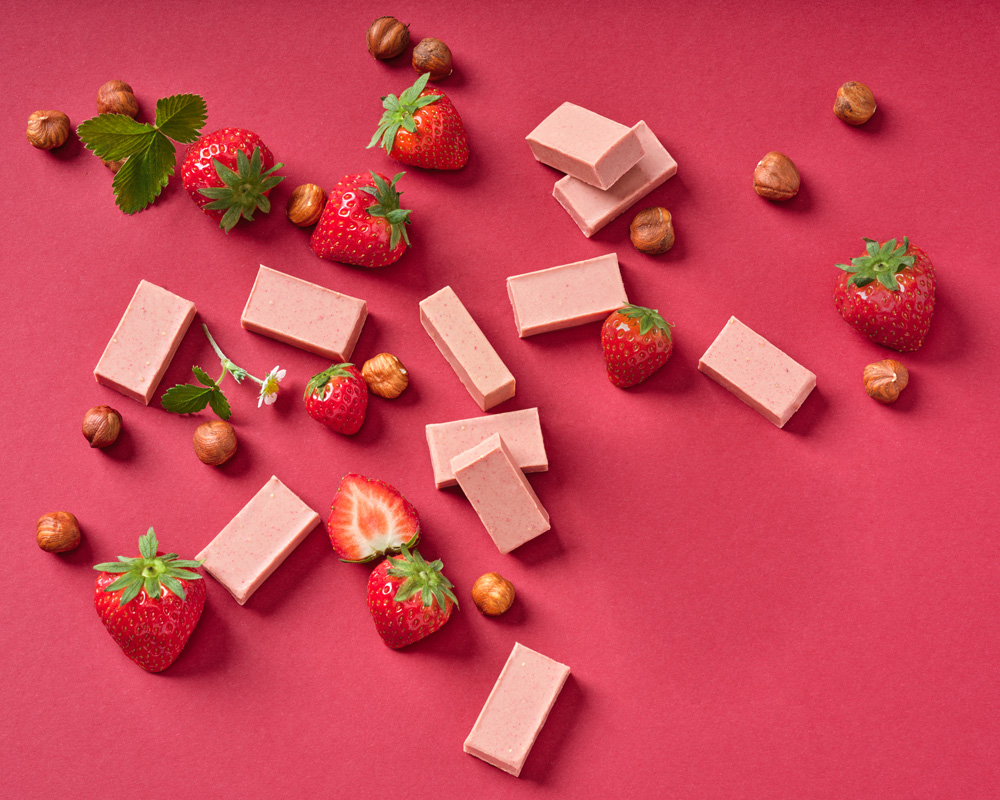 Viba Erdbeer Nougat Minis mit Erdbeeren und Haselnüssen