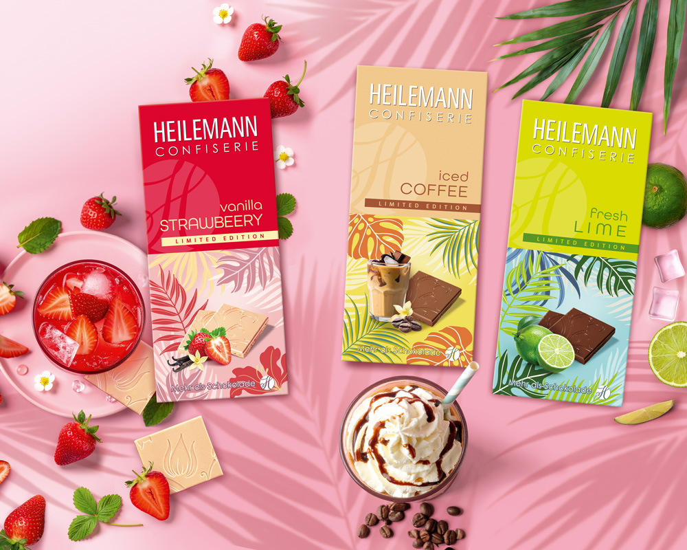 Heilemann Sommer-Schokolade alle drei Sorten mit Zutaten