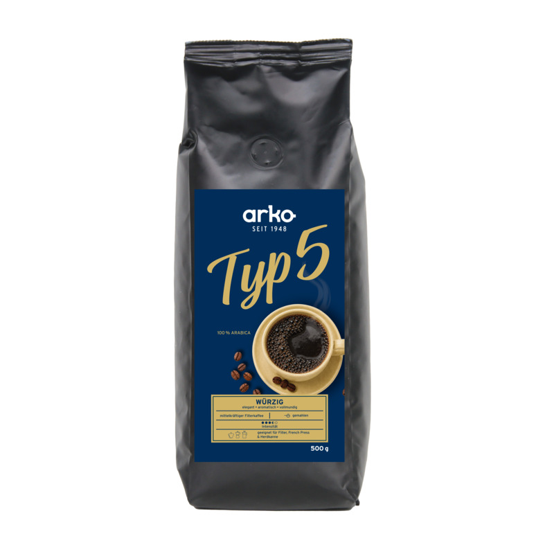 arko Kaffee Typ 5, gemahlen, 500 g