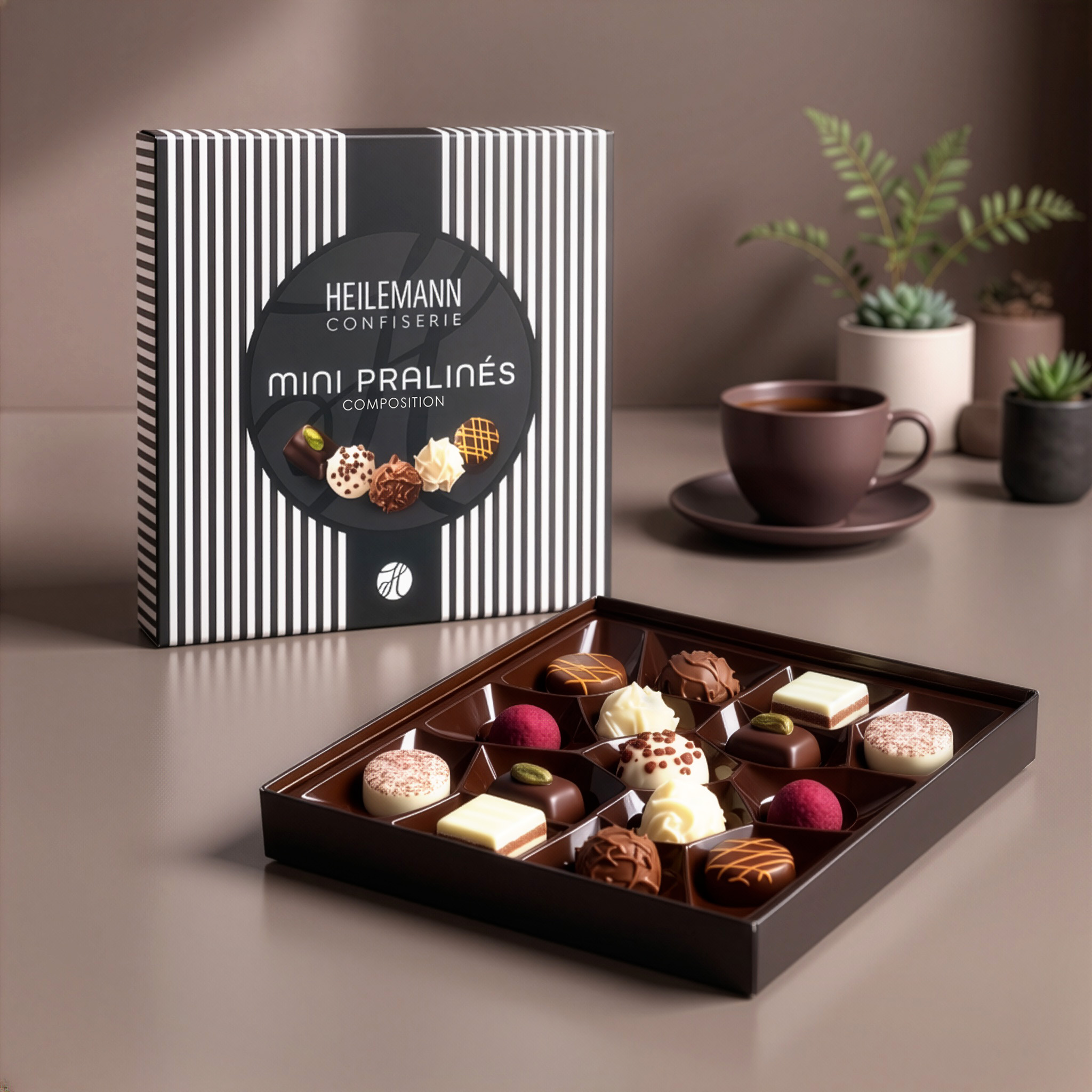 Heilemann Mini Pralinen schwarz - Kaffeetafel
