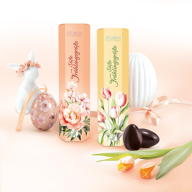Heilemann Geschenk Süße Frühlingsgrüße mit Nougat und Eierlikör Eiern