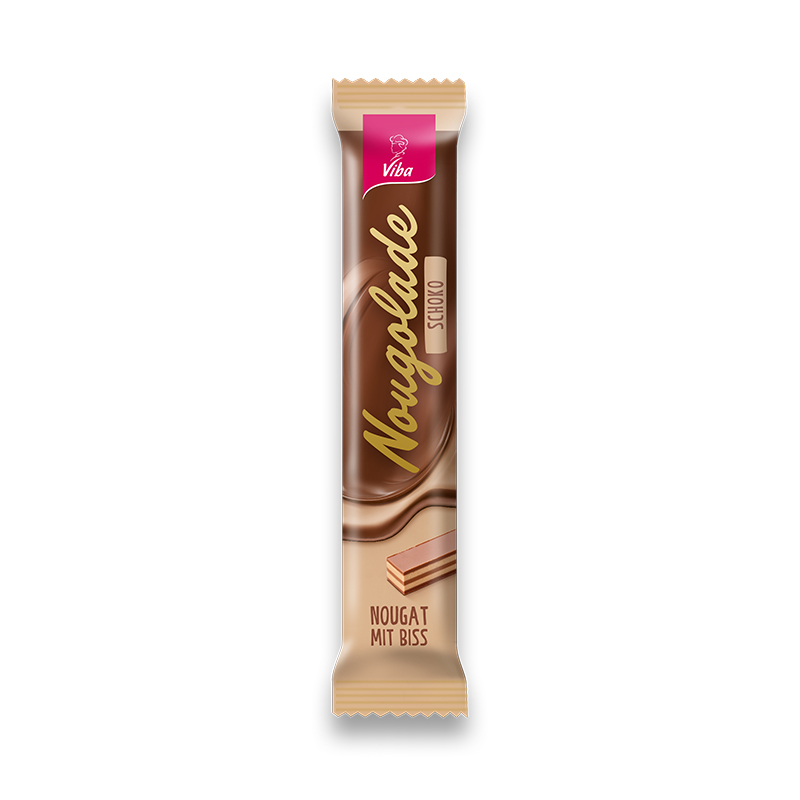 Viba Nougolade Nougat-Riegel mit Schokolade, 35 g