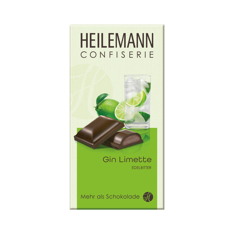 Heilemann Gin-Limette Trüffel in Edelbitter-Schokolade, 100 g