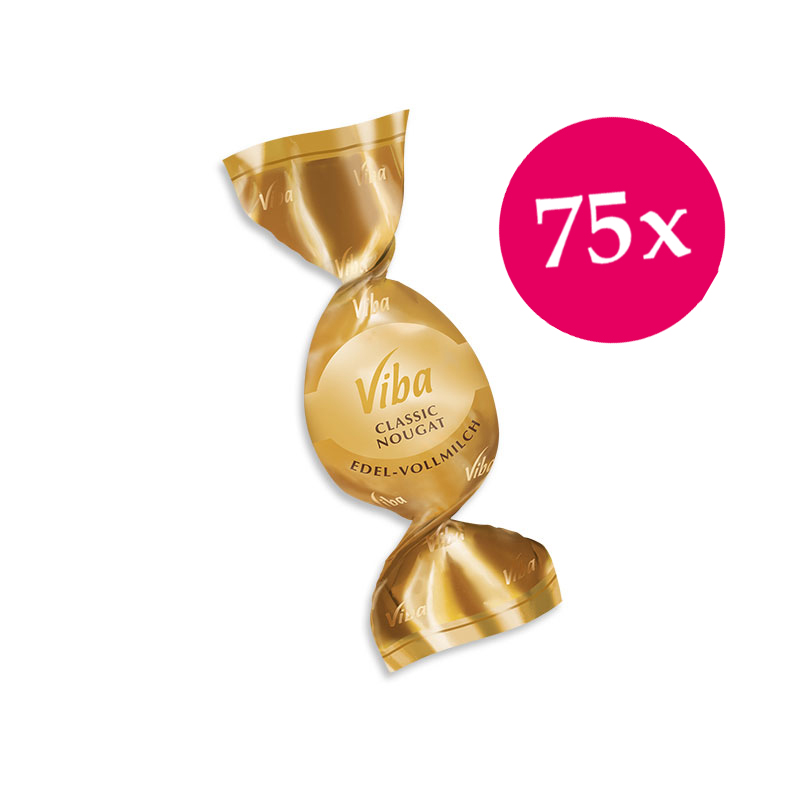 Viba Classic-Nougat-Eier im Vorratspack, 75 x 19 g