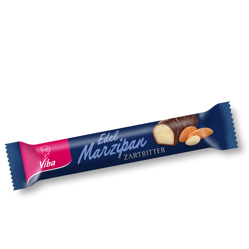 Viba Edel-Marzipan Stange Zartbitter, (90/10er Qualität) umhüllt von Zartbitter-Schokolade, 37,5 g