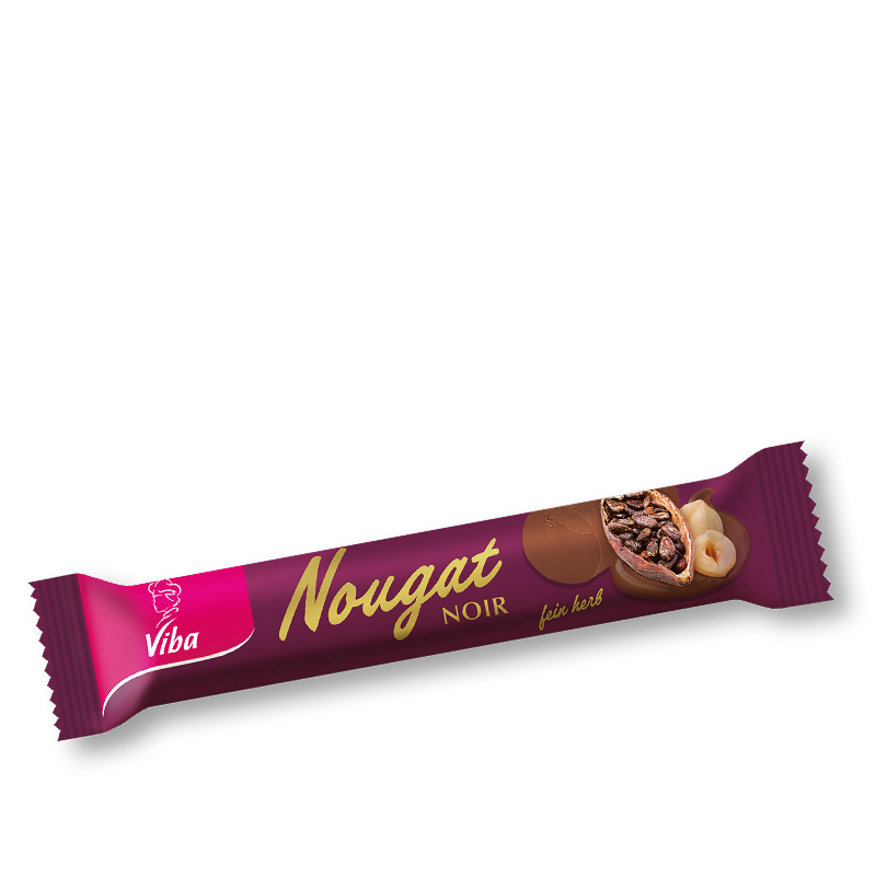 Viba Noir Nougat Stange - dunkler Haselnussnougat