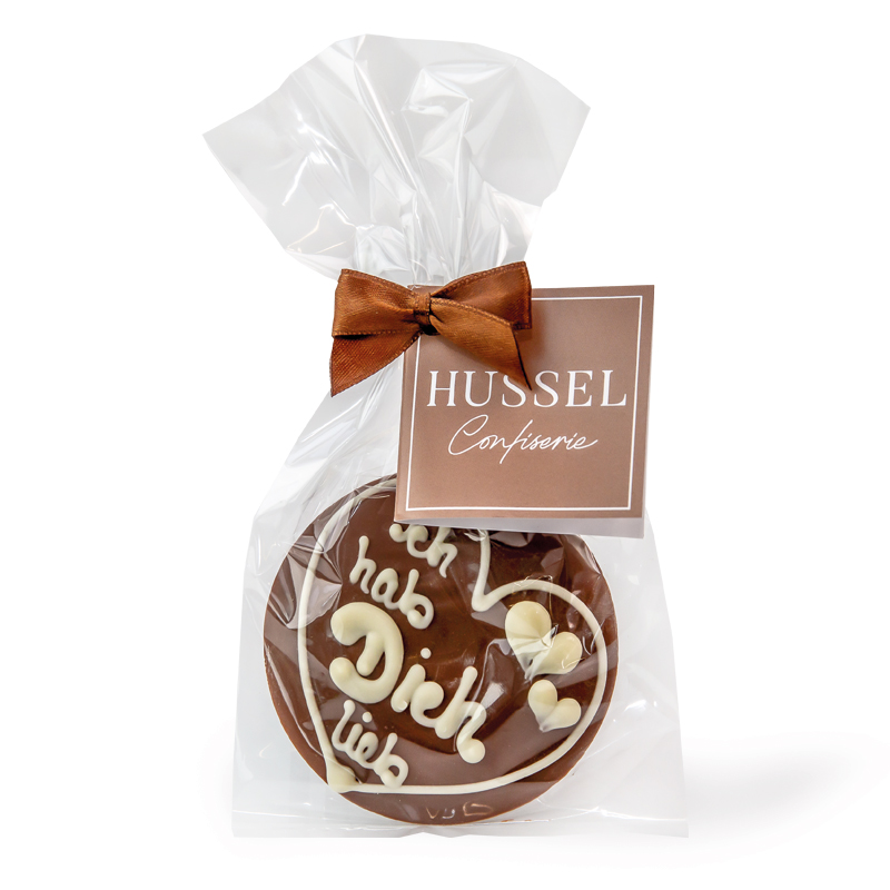 HUSSEL Confiserie-Schokolade "Ich hab dich lieb", 35 g