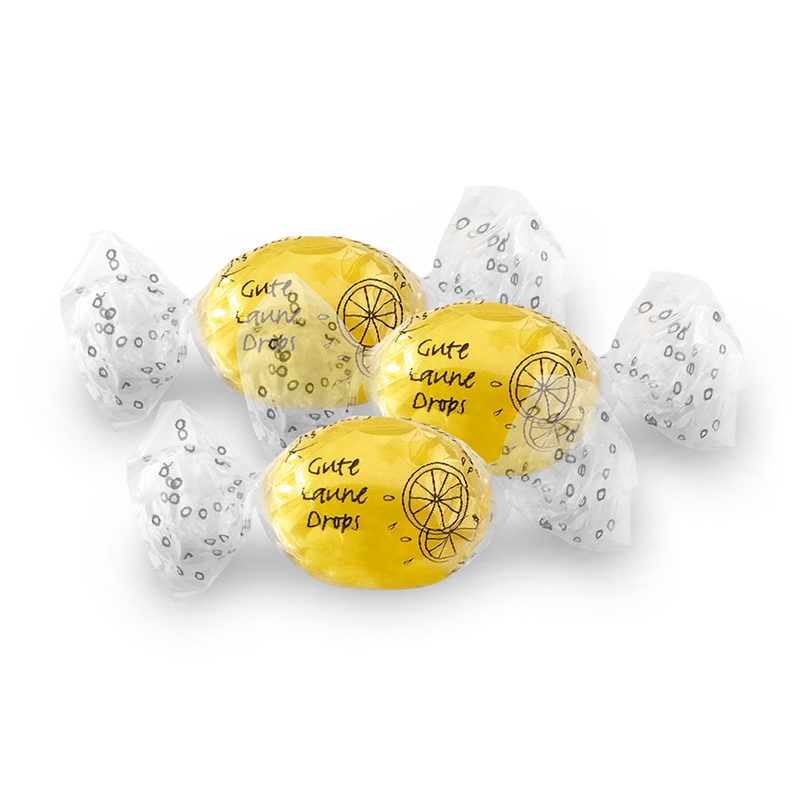 „Gute Laune Drops“ Zitronen Bonbons