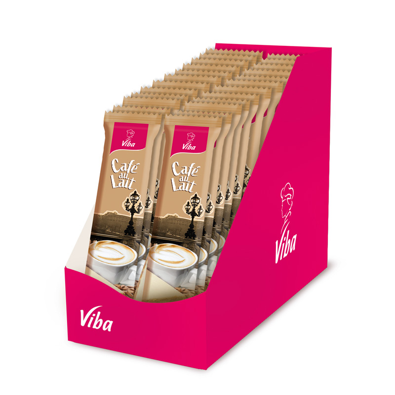 Viba Genussriegel Café au Lait im Karton, 24 x 35 g