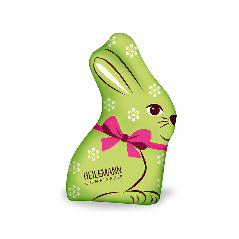 Heilemann Buntes Osterhäschen Edelvollmilch, grün