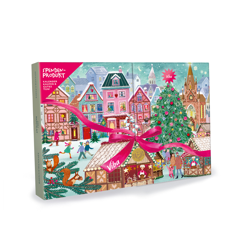 Viba Adventskalender "Weihnachtsmarkt", 245 g geschlossen