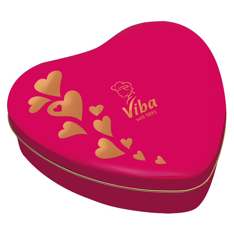 Viba Geschenkpackung Geschenkdose Herz große Herzen gefüllt mit Nougat Minis