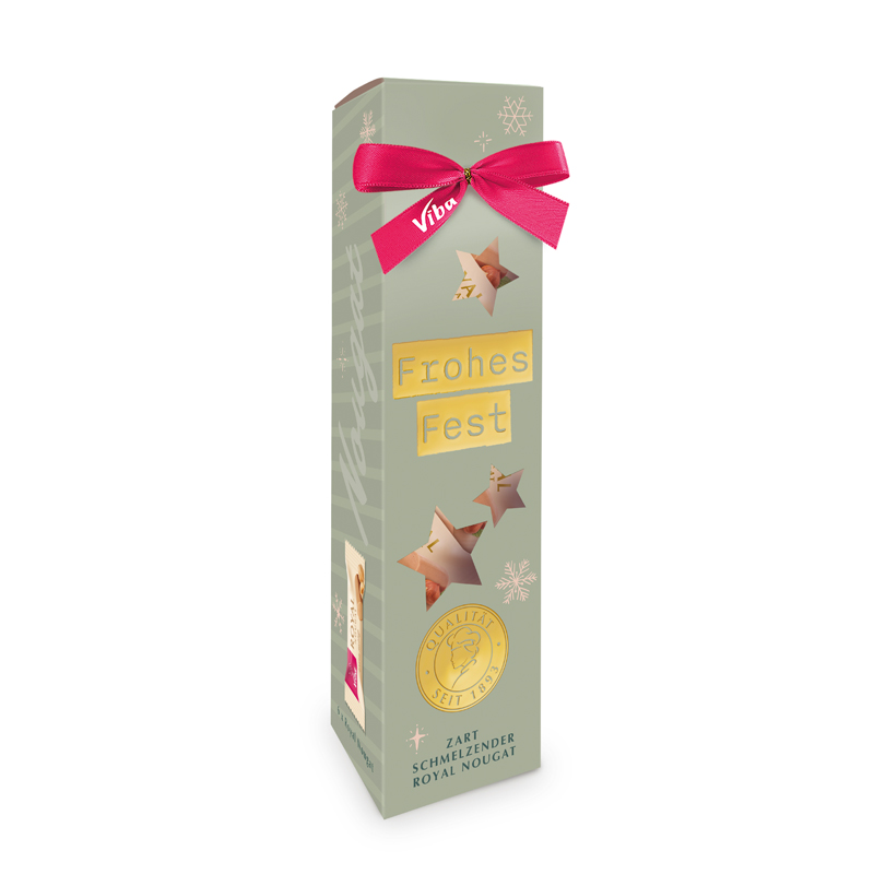 Viba Genusszeit Frohes Fest gefüllt mit Royal Nougat Minis, 60 g