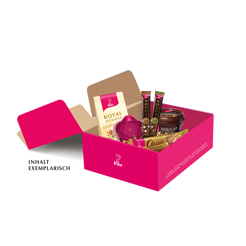 Viba Nougat-Abo Box gefüllt, Inhalt exemplarisch