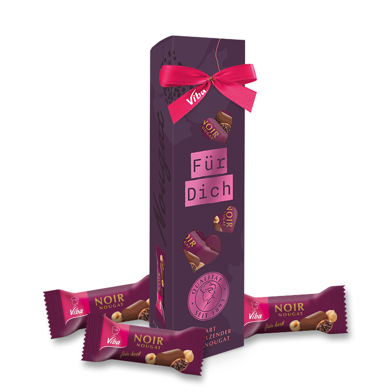 Viba Genusszeit Geschenkpackung „FÜR DICH“ mit Noir Nougat Minis