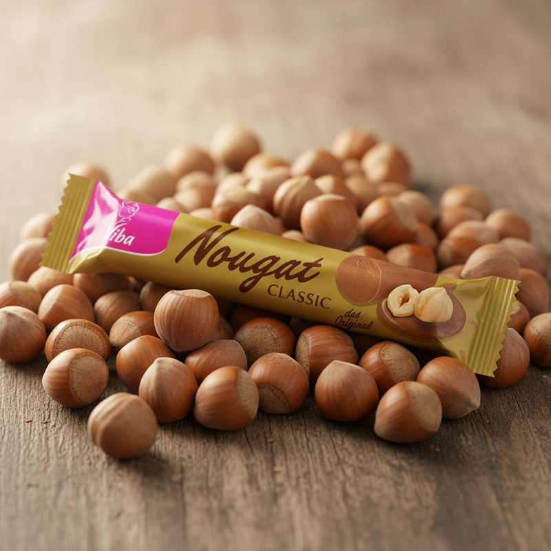 Viba Classic Nougat Stange auf Haselnüssen