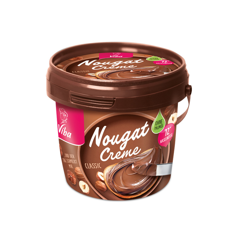 Viba Nougat-Creme Classic Palmölfrei im Becher, 375 g